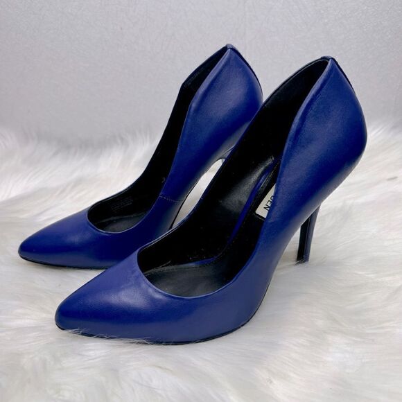 Steve Madden Cobalt Blue Galleryy Leather Pump 6.5 - Picture 1 of 12